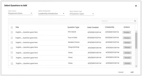 Re-use Questions from Question Repositories