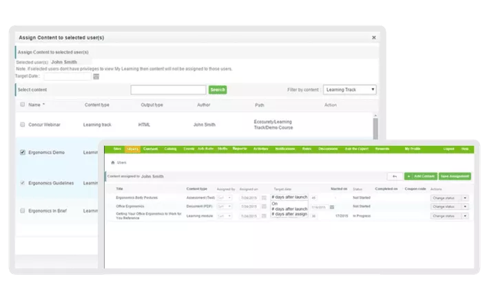 Learning Assignments and Progress Tracking